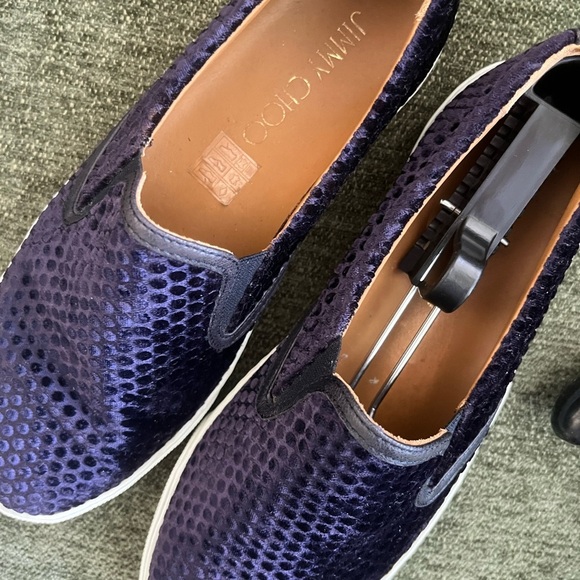Jimmy Choo women velvet Purple Slip-On Shoes main image 2